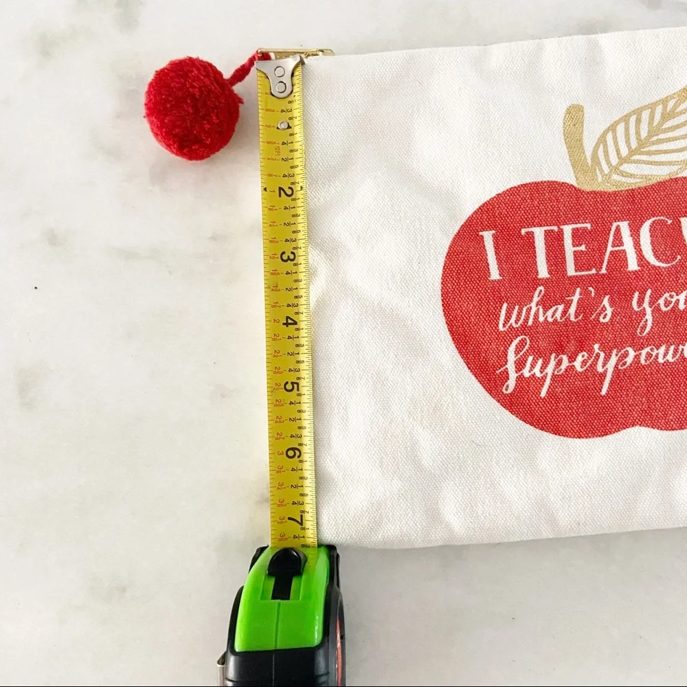 Paper Source I Teach What’s Your Superpower Zip Pouch Pencil Case / Cosmetic Bag